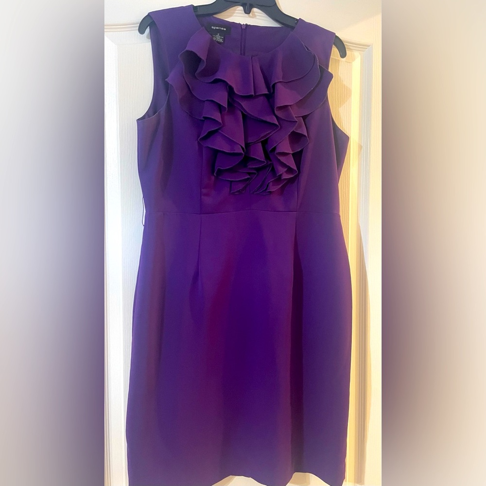 Purple Spense Dress size 12 ruffles